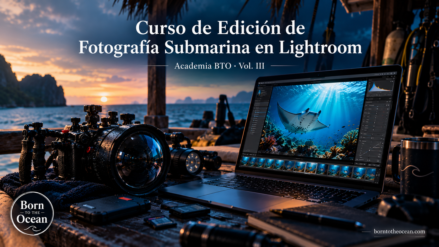 Curso Online de Edición de Fotografía y Video submarino en Lightroom