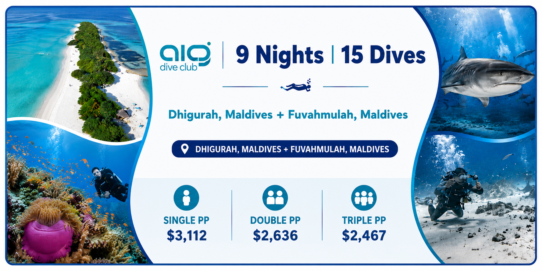 ELITE OCEAN ICONS - (Combo Package - Dhigurah, Maldives + Fuvahmulah, Maldives)