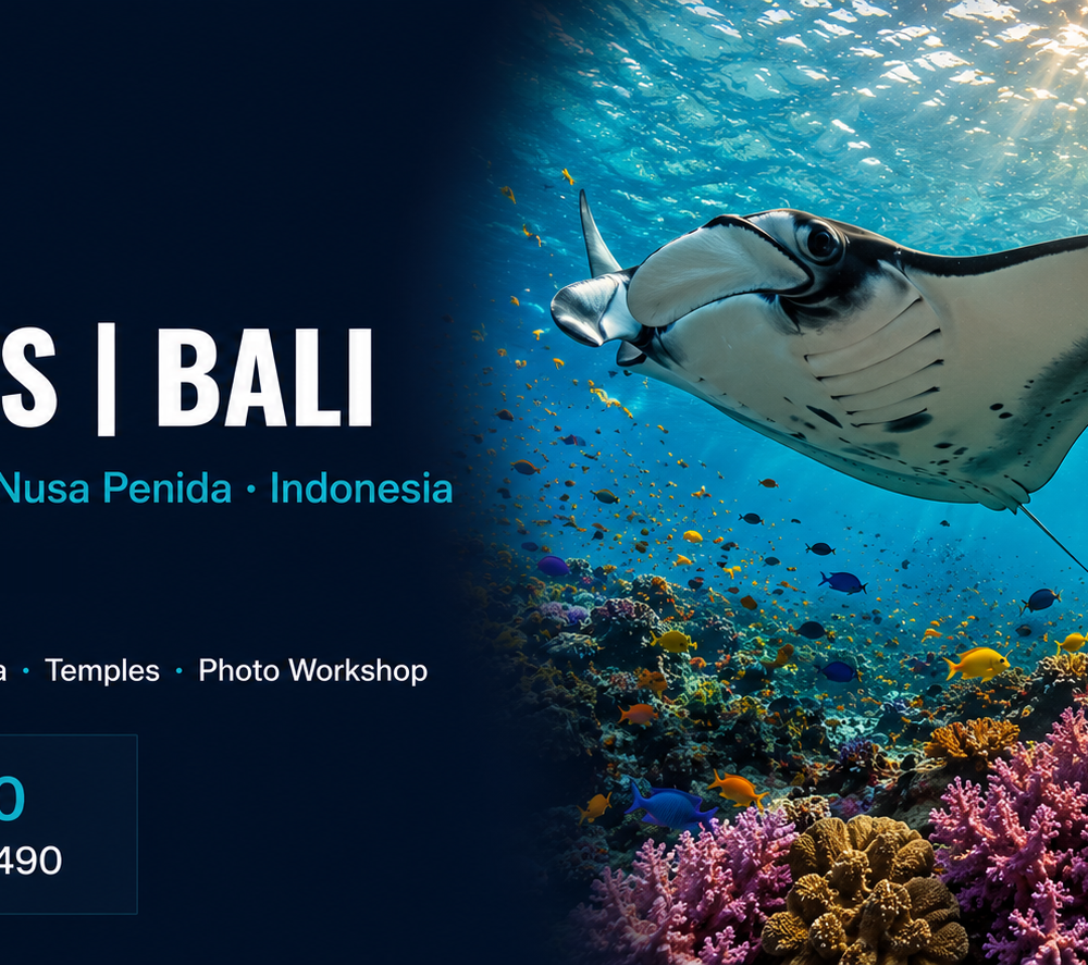 Bali - Expedición de buceo de autor - Manta Point, Nusa Penida, cultura Balinesa y naturaleza